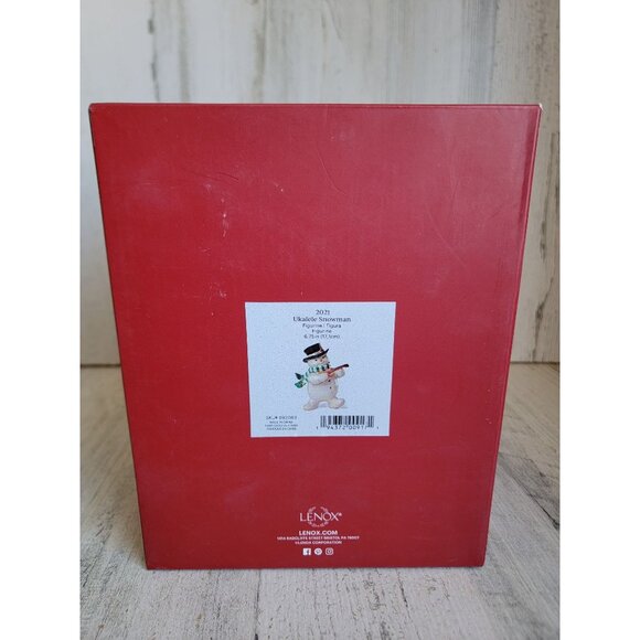 Lenox ukulele snowman figurine Xmas home decor guitar - Picture 1 of 5